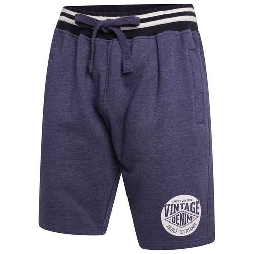 KAM Vintage Denim Jog Shorts Königsblau